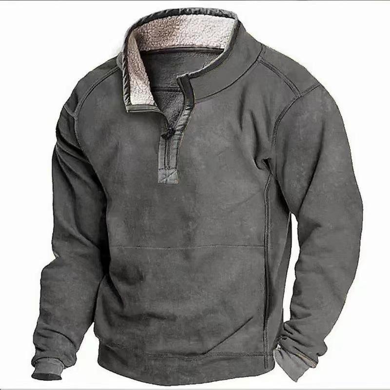 Men’s Suede Long Sleeve Sweatshirt