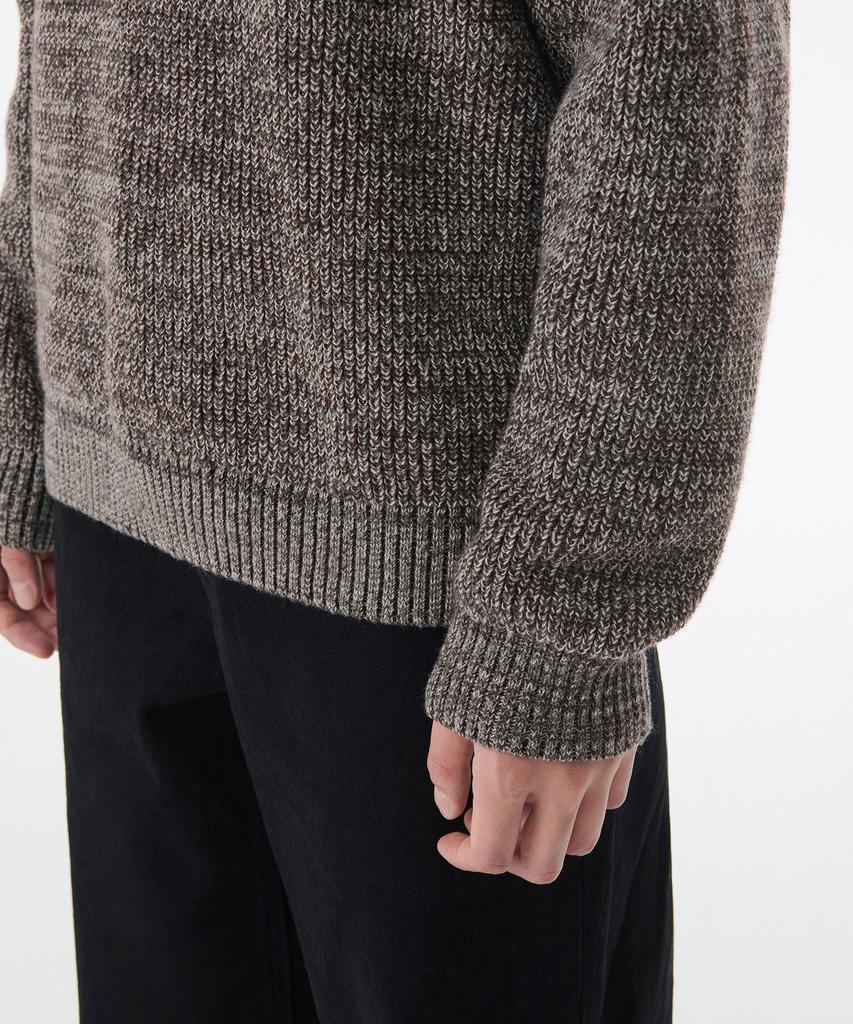 MUSINSA STANDARD Mixed Yarn Collared Knit [Brown]