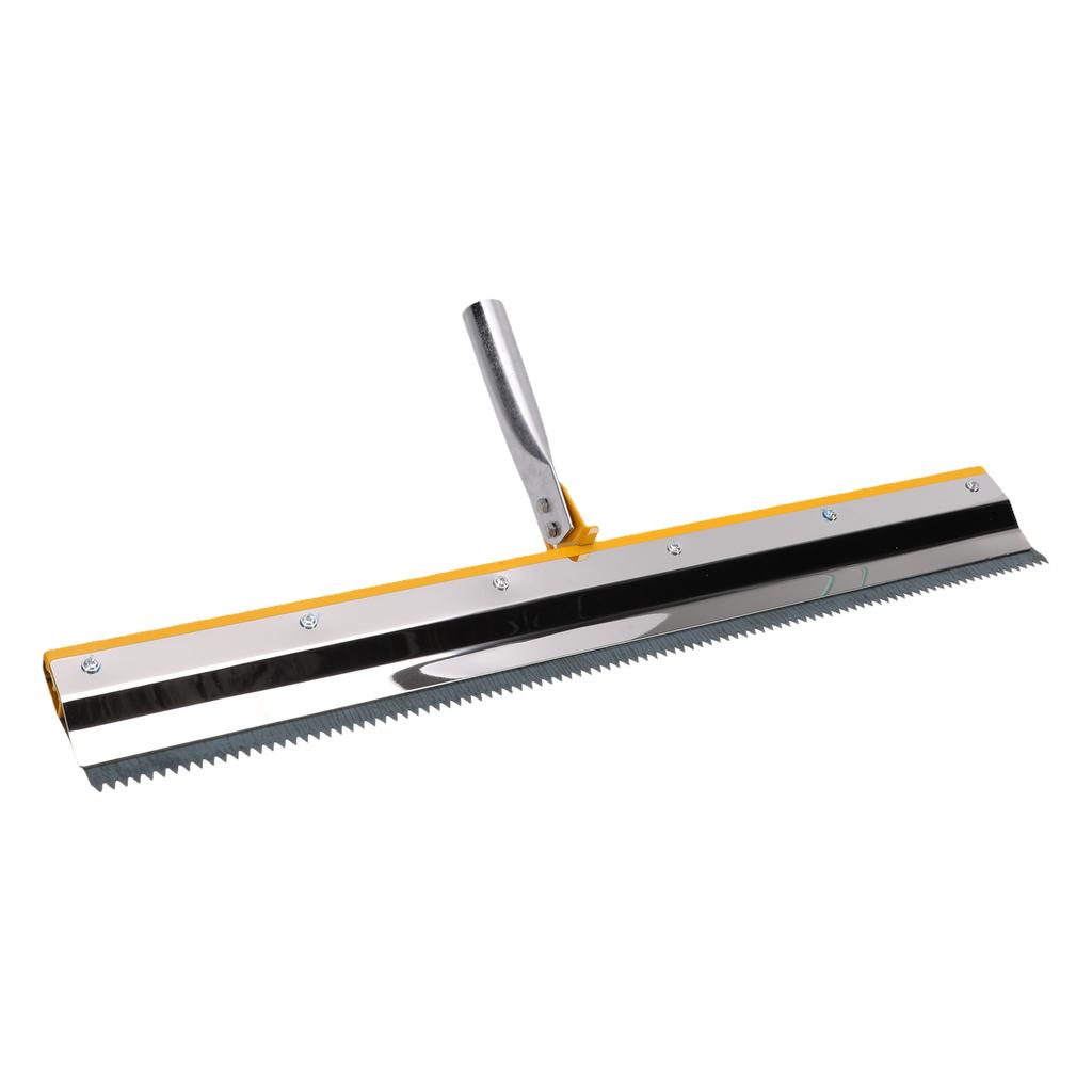 22 Inch Notched Epoxy Floor Squeegee 0.2in Serrated High Carbon Steel Blade for Self Leveling Cement Polyurethane Epoxy
