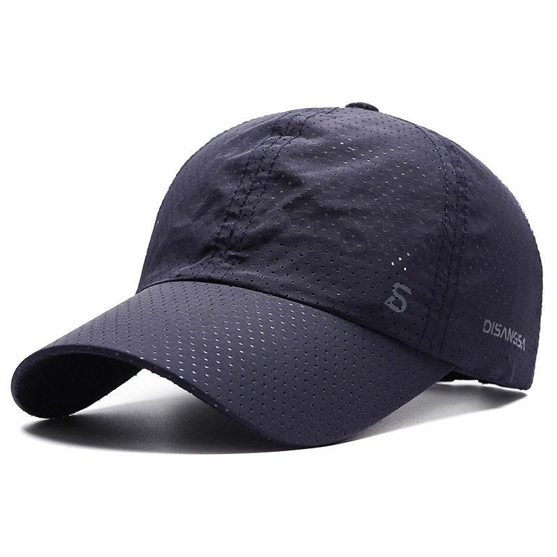 

1pc Original Design Sport Baseball Caps Thin Quick Drying Breathable Duck Tongue Outdoor Men s Sun Summer Fishing Avisor Sun Hat Adjustable темно-синий