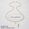 Men And Boys Stainless Steel Inverted Triangle Geometric Pendant Necklace