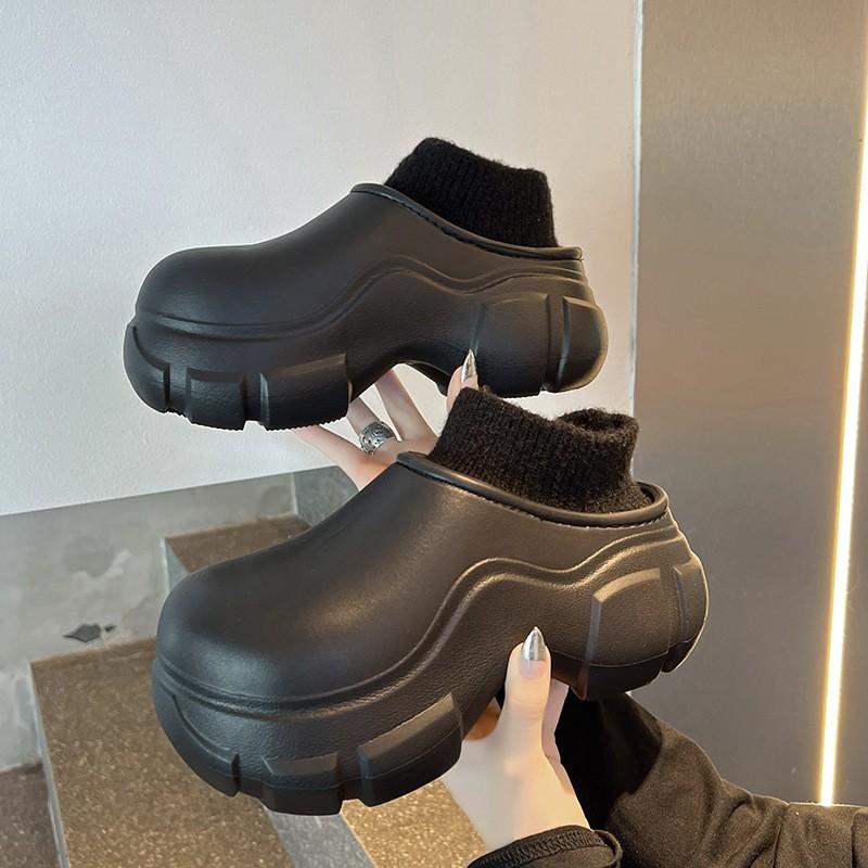 

Хлопковые туфли осень и зима новые домашние увеличивающие рост толстоподошвенные хлопковые тапочки износостойкие нескользящие водонепроницаемые грязеотталкивающие и теплые хлопковые туфли 40-41 (suitable for 39-40)