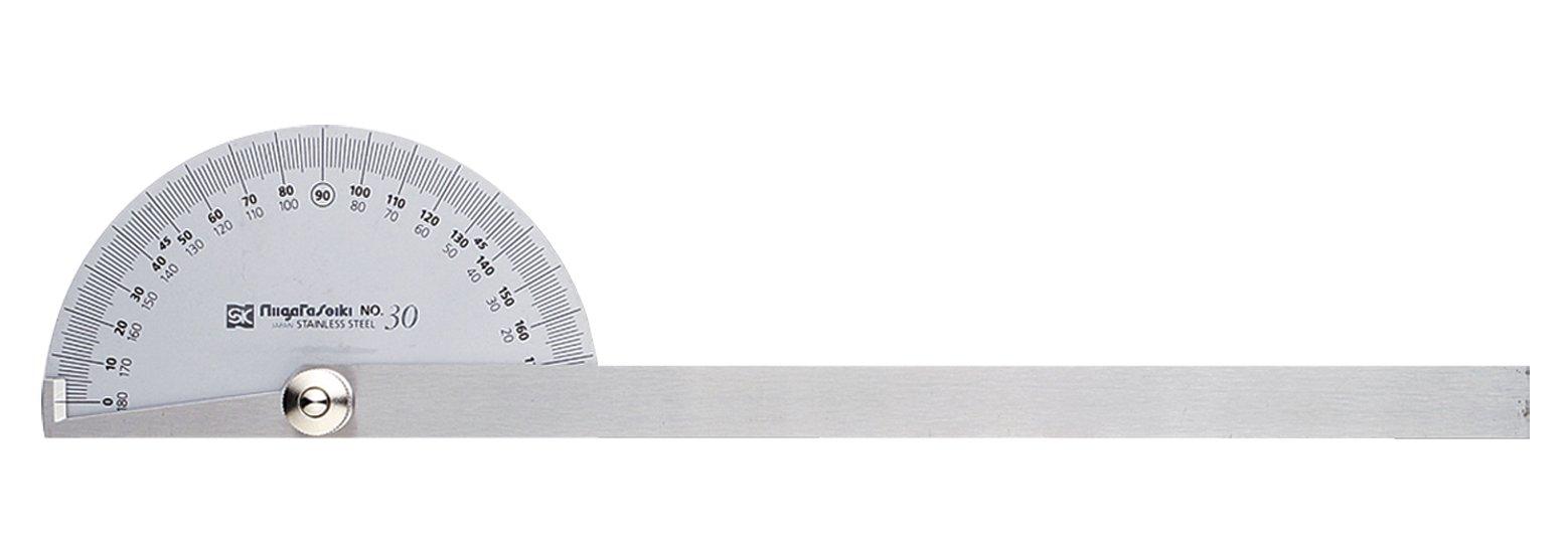 

Niigata Seiki SK Made in Japan Protractor No.30 Silver Finish PRT-30S