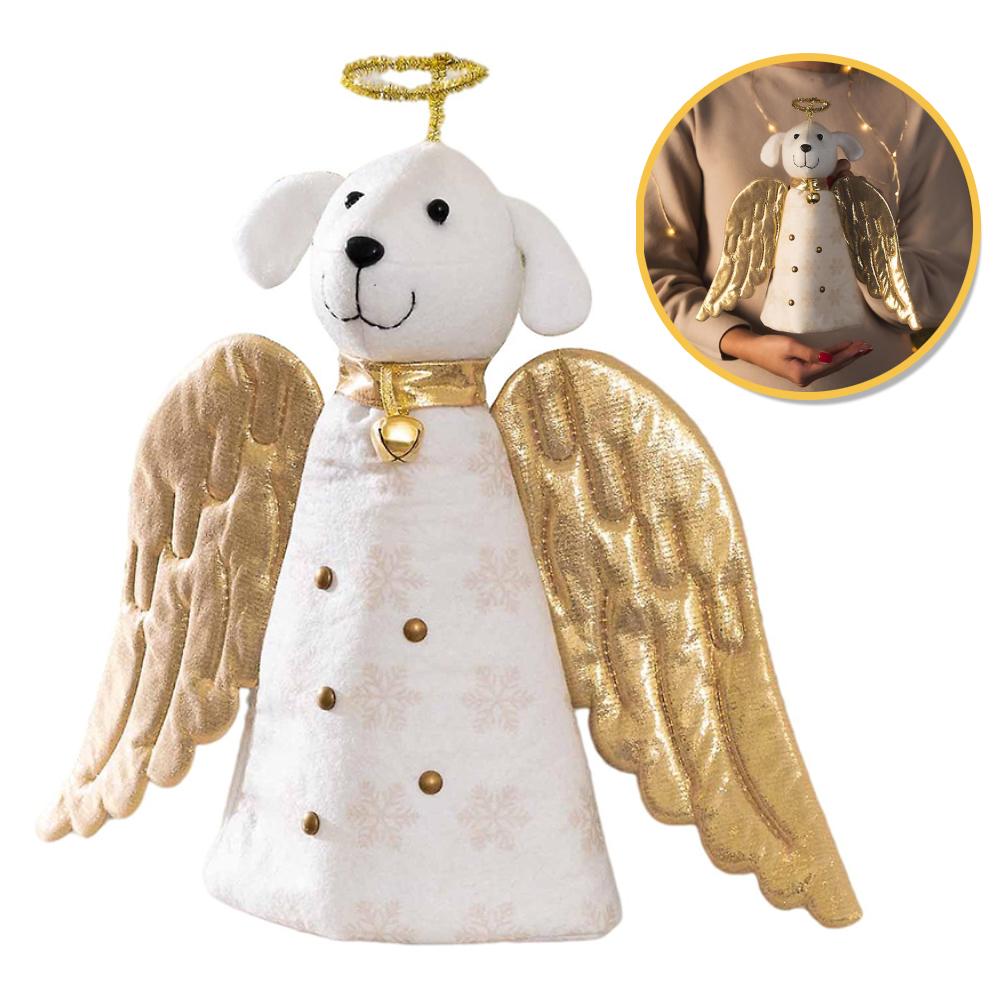 

Рождественский Ангел Собака Чудо Золотое Рождественское Плюшевое Дерево Висит Орнамент Украшение Дома Дома