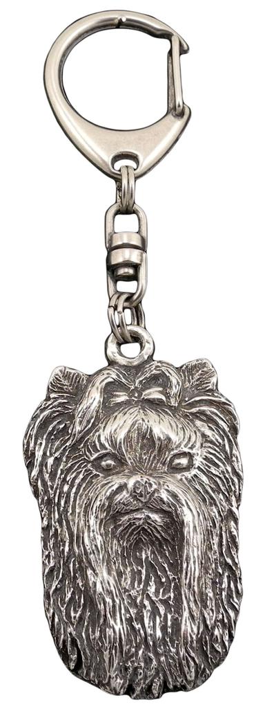 Yorkshire Terrier, Yorkie II - Silver-plated Key Ring with a Dog In a Gift Box, Handbag Decoration, Backpack Pendant by Art-Dog Brand