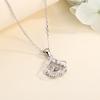 S925 Sterling Silver Ginkgo Leaf Apricot Necklace - Korean & Japanese Style for Women