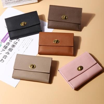 Portafoglio multifunzionale in vera pelle stile coreano 2024: Portacarte e portamonete compatto retrò