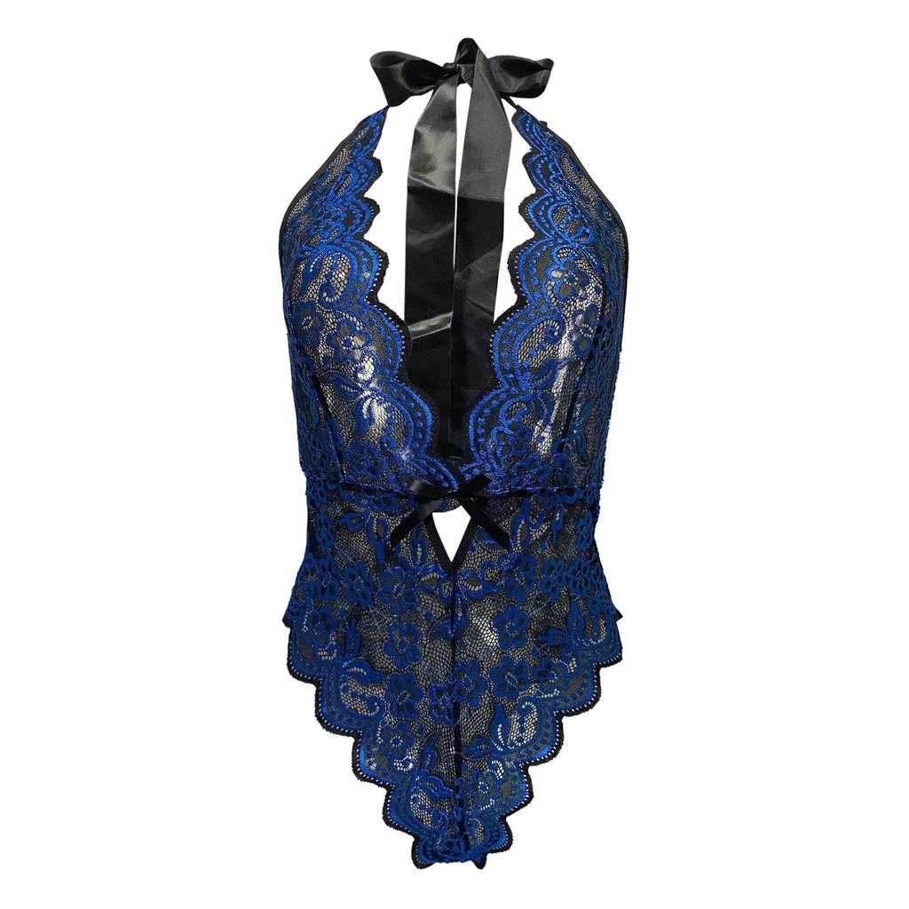 Sexy Lingerie Bodysuit Women Sleepwear Open Croth Bodysuit Hot Exotic Lace Lingerie Deep V Open Bra Underwear Set Exotic Apparel