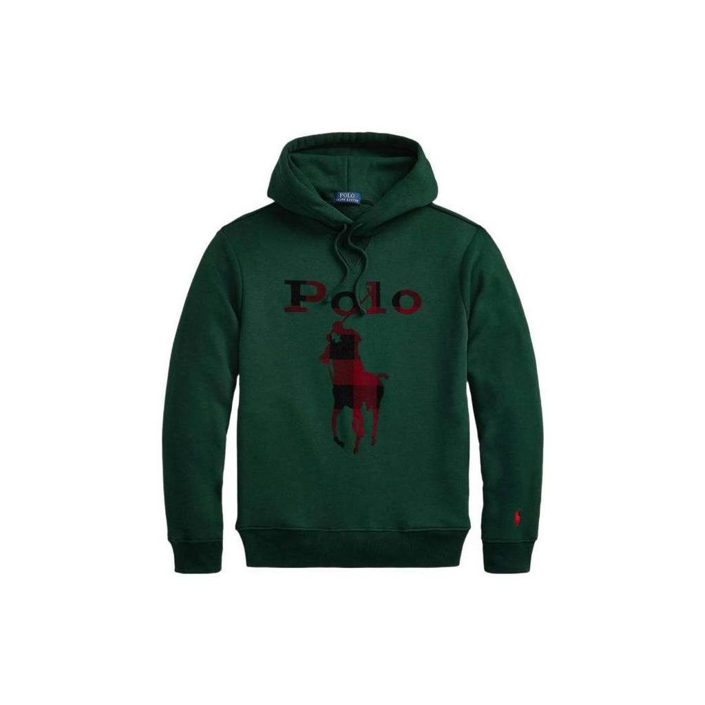 Polo Ralph Lauren FW22 Logo Print Long Sleeve Pullover Sweatshirt Men sweatshirt Green 710881816-003
