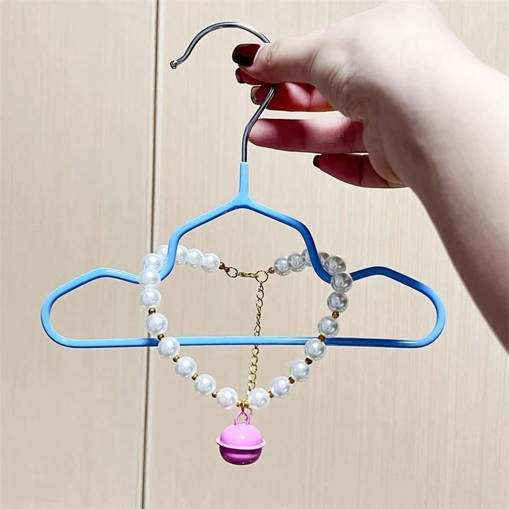 10Pcs Pet Clothes Hangers, Space-Saving Metal Hangers For Pet Apparel, Durable & Easy-To-Use, Ideal For Small To Large Pets