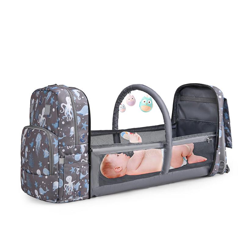 TLXT Foldable Baby Bed Diaper Backpack