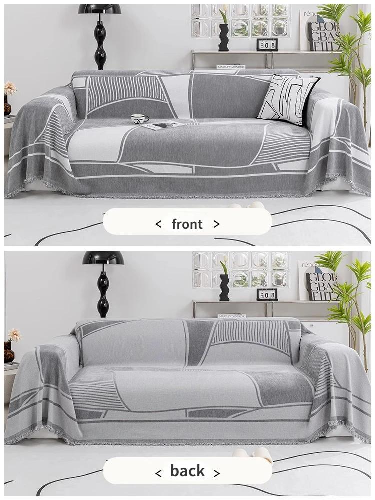 Nordic Tassel Throw Blanket Single Full Four Season Cotton Sofa Cover Dust Anti-cat Scratch Protection Cover Sofa Blanket Carpet