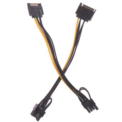 15pinový Sata kabel samec na 8pin(6+2) Pci-E napájecí kabel 20Cm pro grafickou kartu