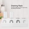 4 Holes Soda Bottle Drain Drying Rack Dish Drainer Holder with Pad for