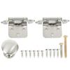 Self Closing Hinges Kit with Round Knob Handle Folding Hardware Accessory for Trailer RV Furniture