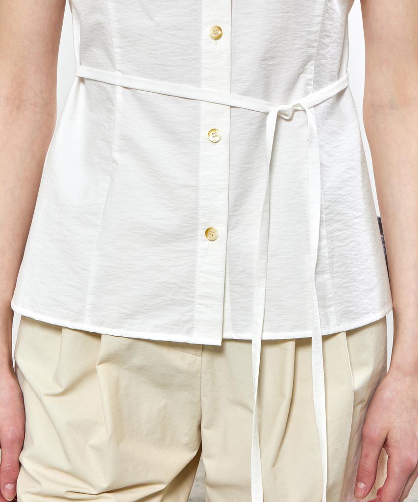 NOTIA Boat Neck Cap-Sleeve Blouse - Ivory