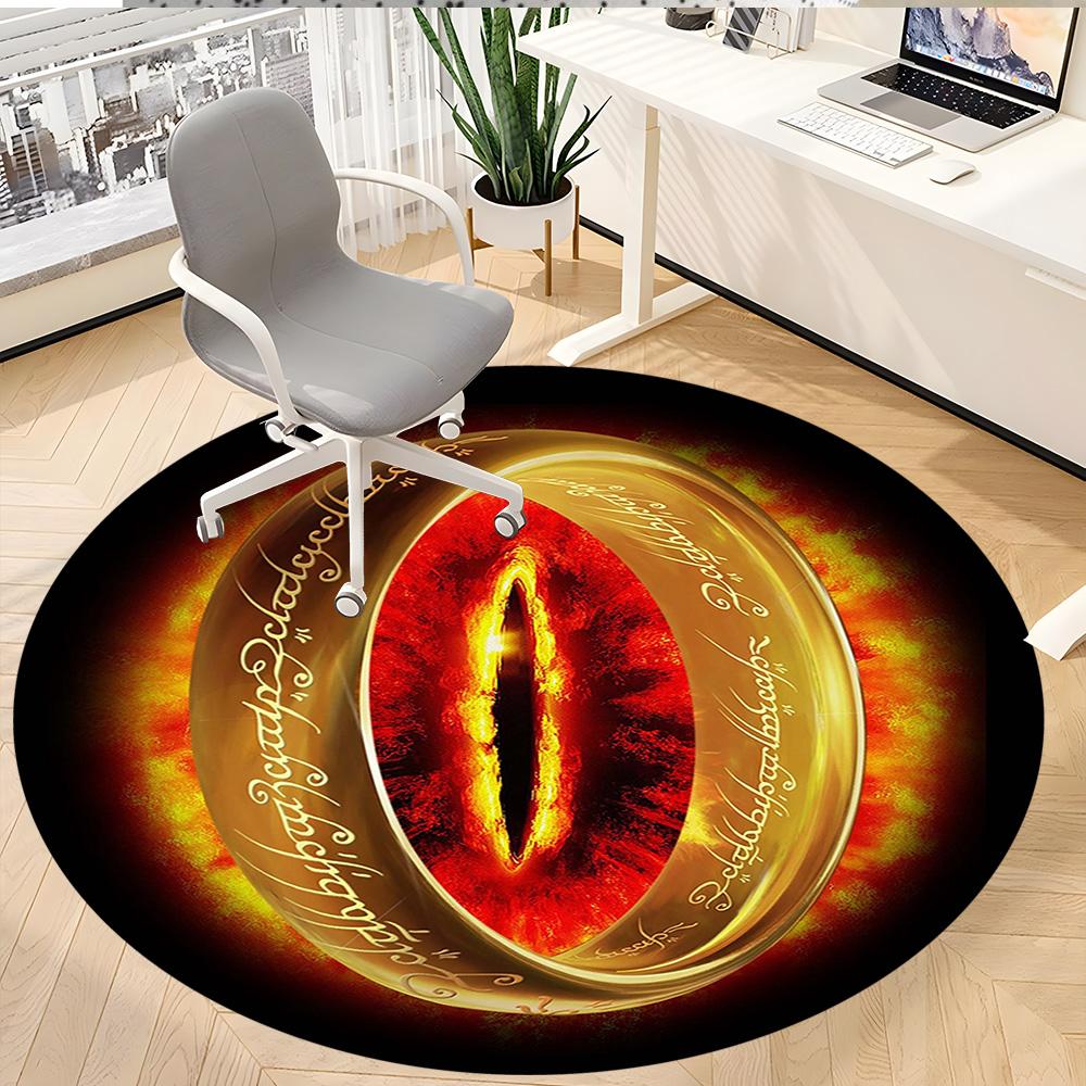 1pc Tree Gondor Symbol Round Rug Flannel Fun Playful Design Living Room Bedroom Floor Mat Home Decoration Kids Room Carpet Y82818
