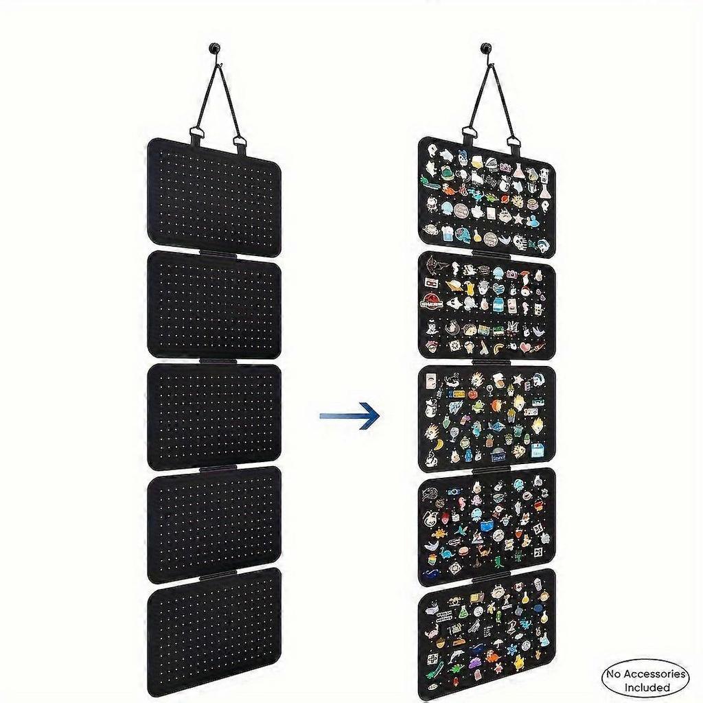 Jewelry Organizer Pouch With Hanging Earring, Foldable And Expandable Storage Case For Awards, Pins, Badges, And More