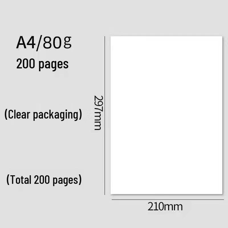 A4 Office and Student Printing Paper: 70g/80g Copy, Draft, Drawing, and Test Paper.