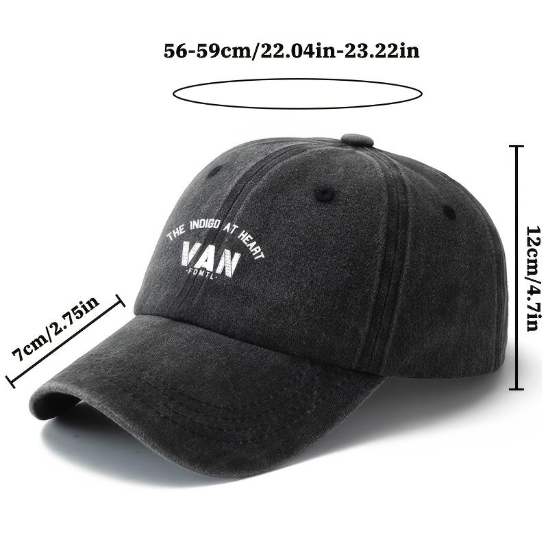 Fashionable and versatile printed letter VAN baseball cap suitable for outdoor vacations and travel