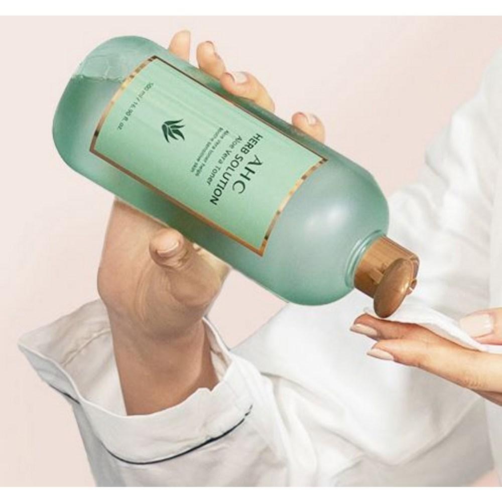 AHC Herbal Solution Aloe Vera Toner, 500ml, 2 Pieces