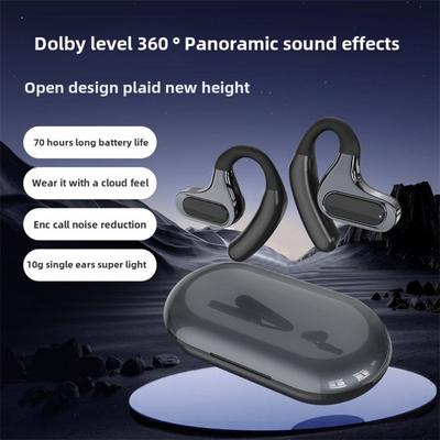 OWS Open Earless Long Life Wireless Fones de ouvido esportivos de condução aérea Bluetooth com cancelamento de ruído