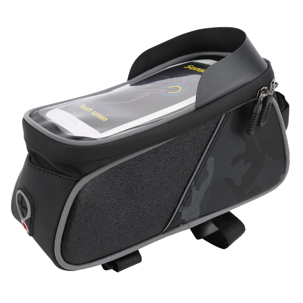 Bike Front Frame Bag Waterproof TPU Sensitive Touch Screen Top Tube Phone Mount Bag Pouch