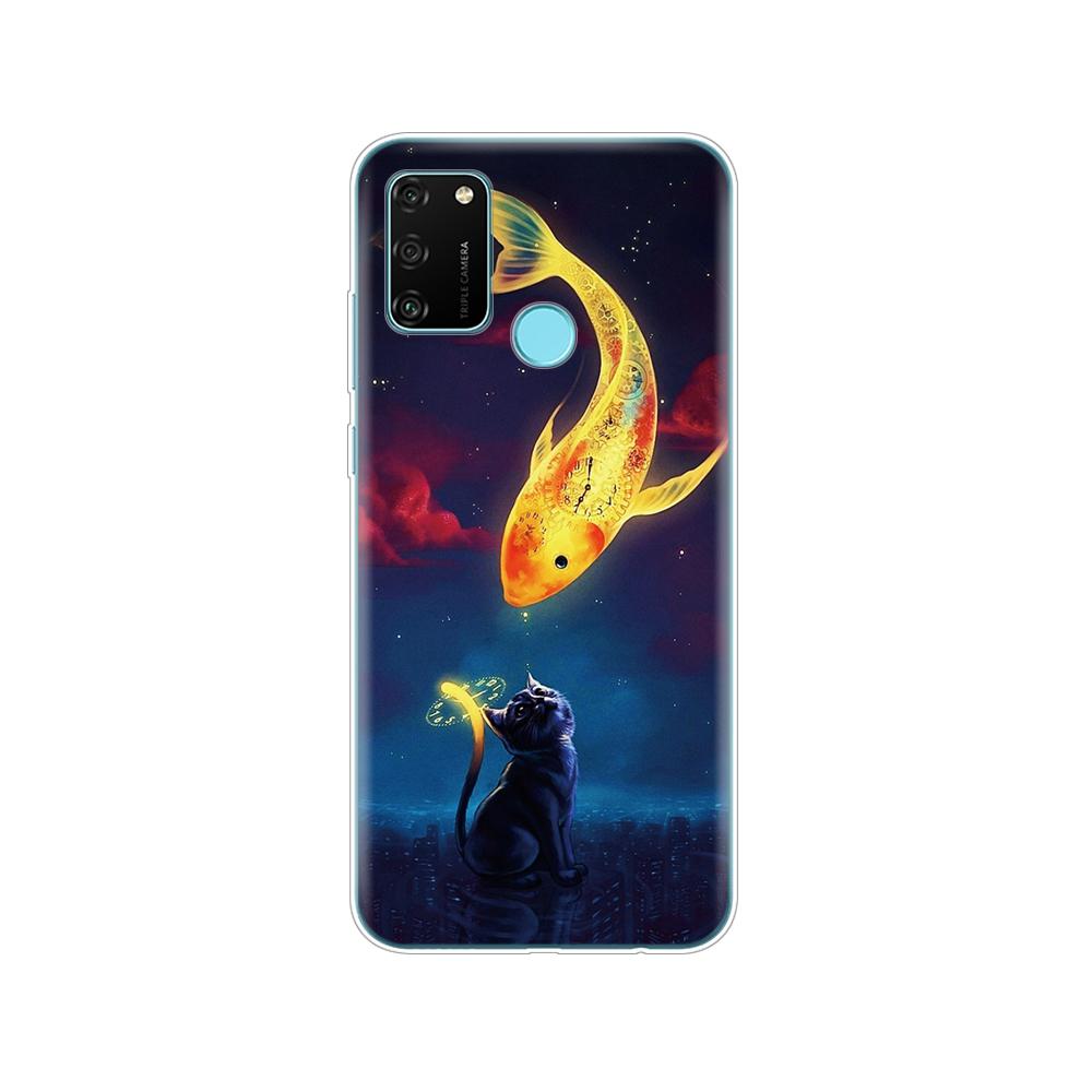 Hülle für HONOR 9A Hülle 6,3 Zoll; Weiche TPU-Silikon-Handyhülle für Huawei Honor 9A 9 A MOA-LX9N Rückseitenschutz Coque Funda Hülle