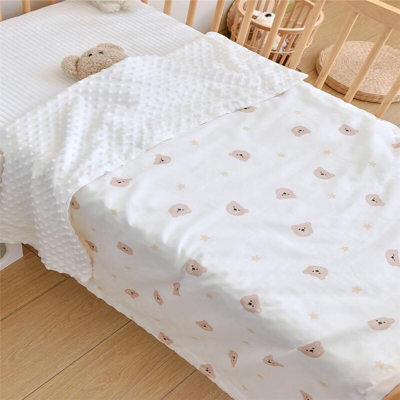 Love Heart Bear Newborn Baby Soothing Blanket