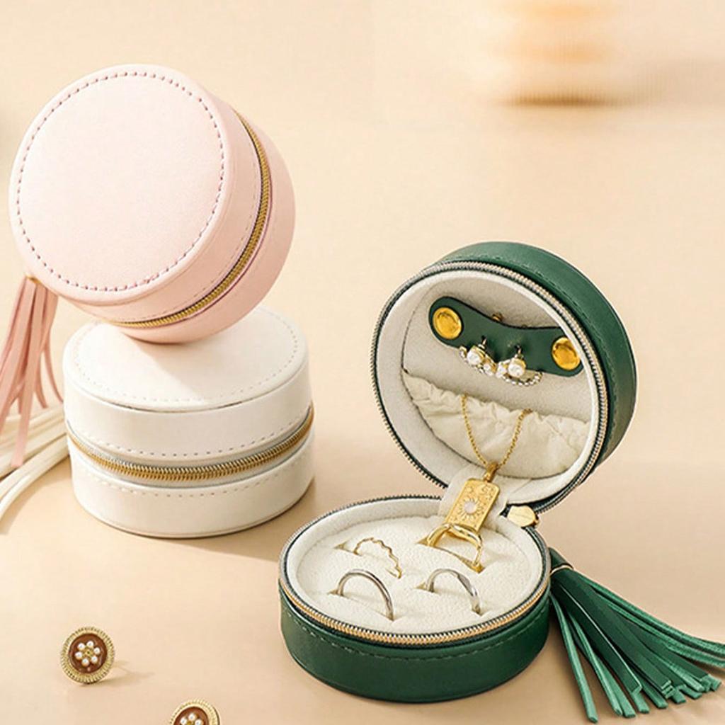 Mini Jewelry Organizer Display Travel Jewelry Case Boxes Earrings Necklace Ring Portable Jewelry Box Leather Storage