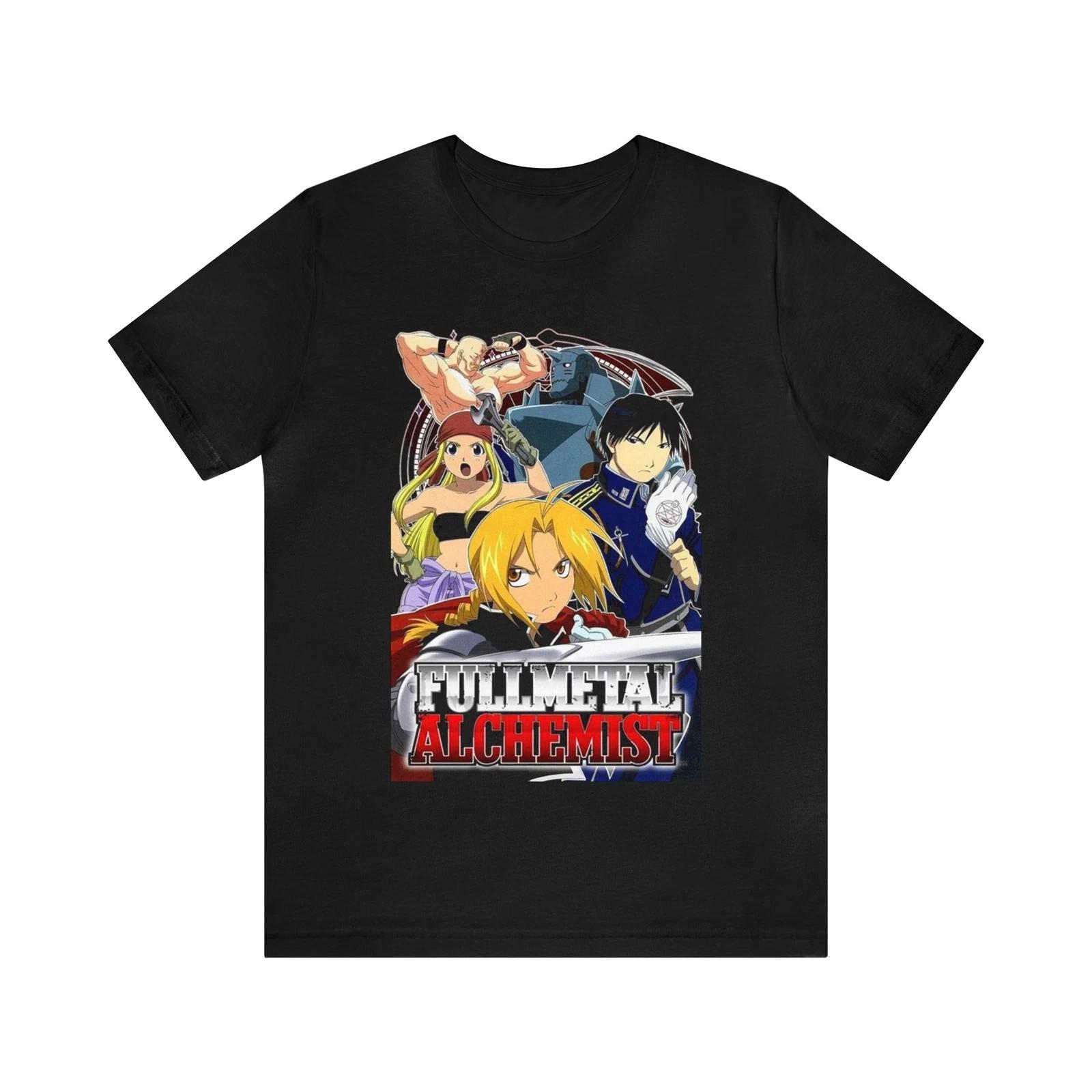 Fullmetal Alchemist T-Shirt, Anime Unisex Jersey Short Sleeve Tee S