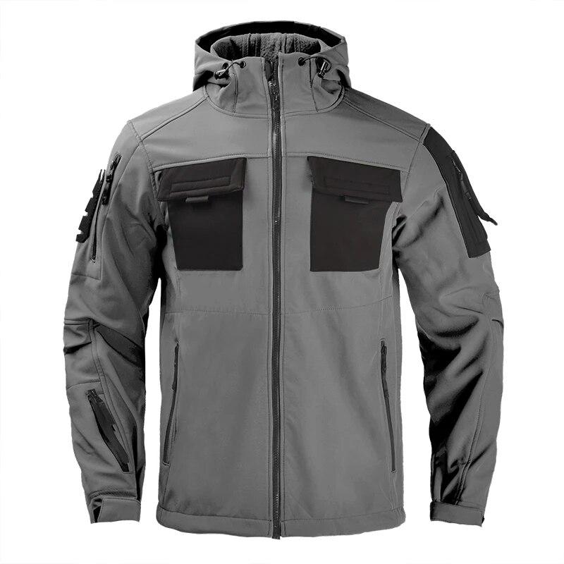 HAN WILD Men's Jackets Fleece Army Tactical Clothing Men Multicam Male Camo Windbreakers Combat Jacket Clothes
