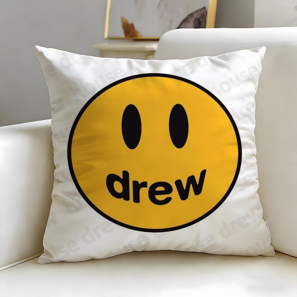 

popular fashion brand Drew House Cushion Cover Soft EasyWash Pillow Case Versatile for Couch Bed Travel and Office 30X30cm