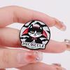 Black Big Cat Enamel Pins Custom MOTHER OF CATS Brooches Lapel Badges Gothic Animal Jewelry Gift for Kids Friends