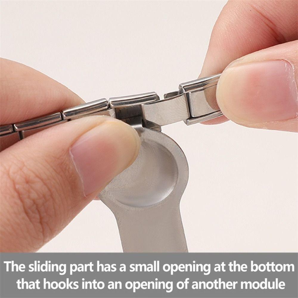 Stainless Steel Module Bracelet Accessories DIY Italian Charm Link New Jewelry  Women's