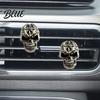 Legierung Totenkopf Auto Lufterfrischer Halter Auto Lüftungsschlitz Clip Retro Armaturenbrett Einzigartiges Geschenk für Enthusiasten Zierleiste Lustiger Kopf Innenraum Zubehör Personalisiert