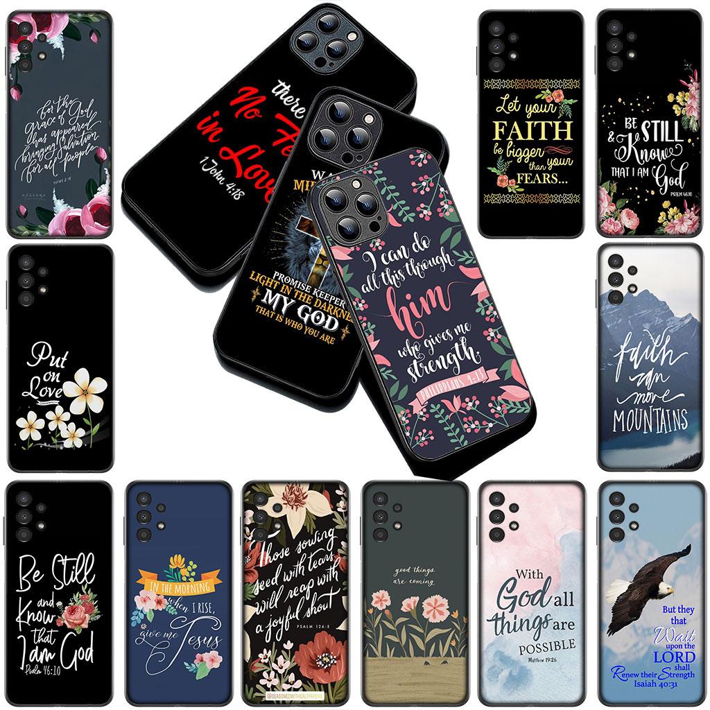 Bible Verse Christian Jehovah God Phone Cover Case for Samsung Galaxy S25 S24 S23 FE Ultra Plus S7 Edge S25+ S23+ A56 5G Casing