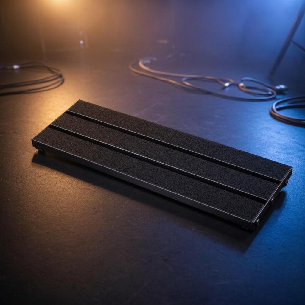 Guitar Pedalboard with Hook-and-Loop Portable Aluminum Pedal Board