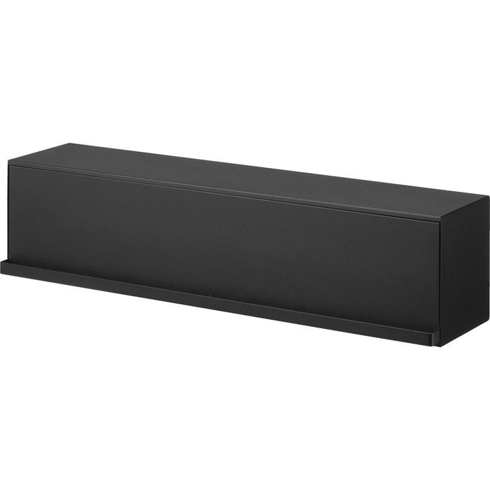 Yamazaki Tower Wall-Mounted Toilet Storage Black W60xD15.7xH14.6cm (with Drywall Screws)