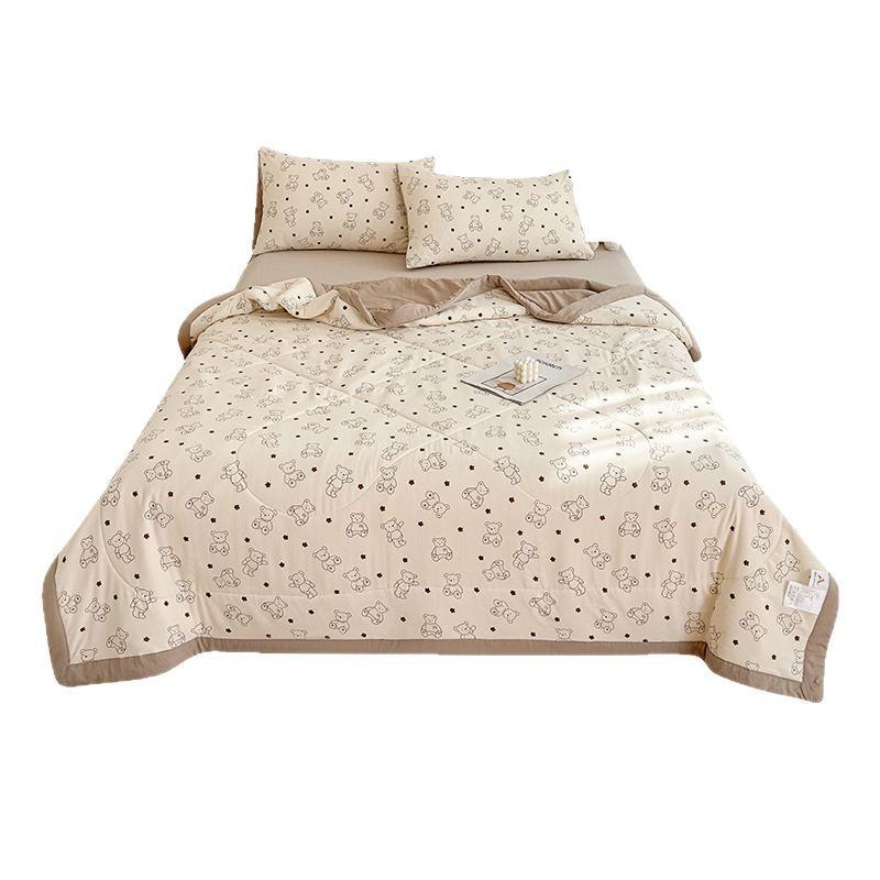 Bear Dog Capybara Flower Animal Print Summer Air Conditioner Quilt Home Use