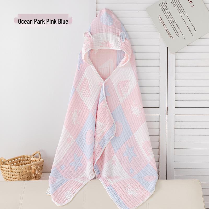 Soft Absorbent Toddler & Infant Hooded Bath Towel Cloak 140*70 cm