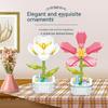 Decorative Potted Preserved Fresh Flower Educational Assembled Toys Small Particles Compatible with Lego Children's Educational Toy Building