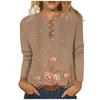 Women's 3D Printed Retro Floral Print T-shirt Fashion Long Sleeve Round Neck Regular Tops Holiday Weekend Spring Autumn