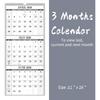 2026 Wall Calendar - 3 Month Calendar Vertical Display, 3-Month Wall Calendar 2026, Jan. 2026 - Dec. 2026, 11" X 26", Large Monthly Calendar, Lay-