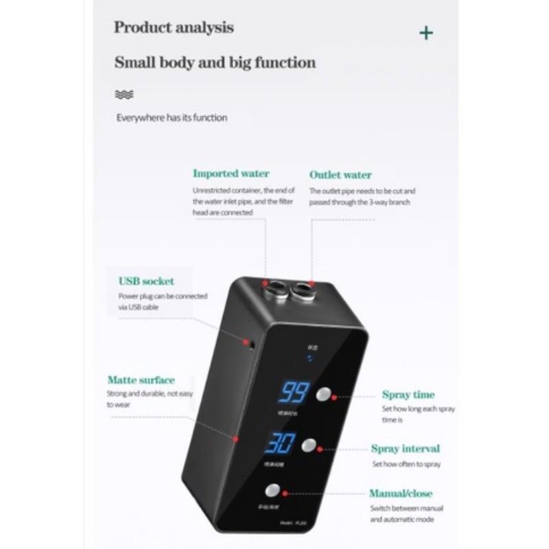 Sistem Automat de Pulverizare cu Ceață Umidificator pentru Reptile Control Timer de Udare Sistem Ecologic de Aspersoare pentru Pădure Tropicală