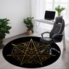 1 Stück Astrologie-Symbole Büro Runder Teppich, Indoor-Matte Geeignet für Büro, Unter Bürostühlen Schlafzimmer Wohnzimmer Heimdekoration, Raumdeko