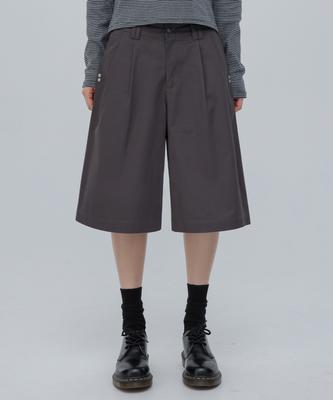 CHICKS Bermuda Wide Cotton Pants Charcoal