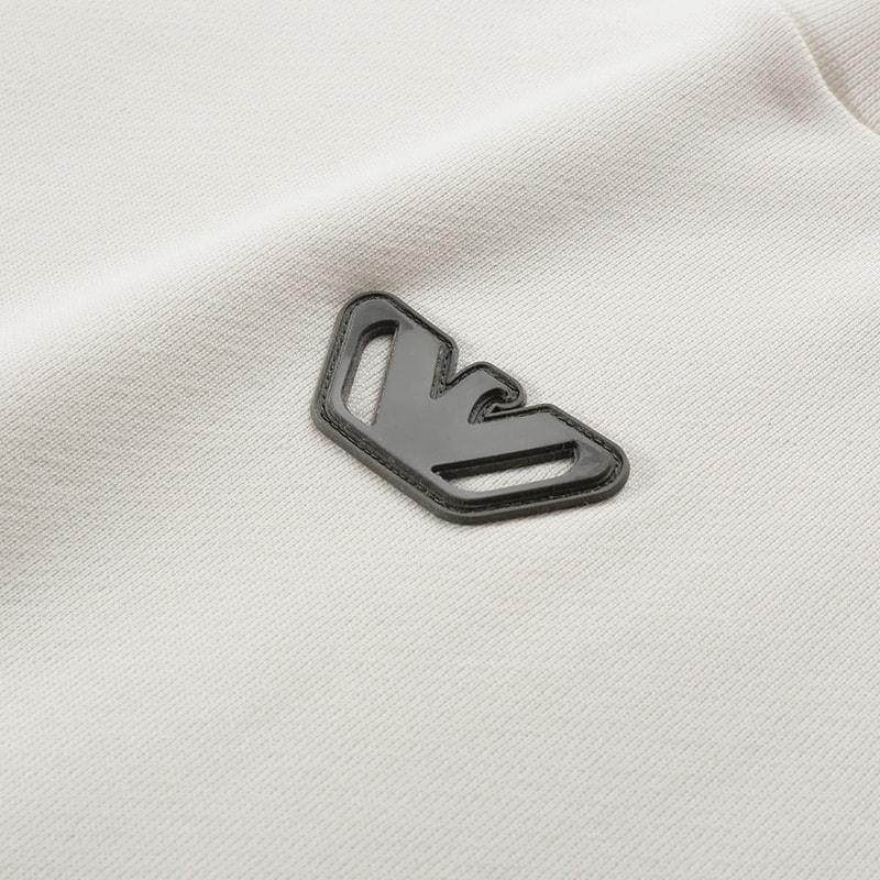 Emporio Armani Ss24 Eagle Logo Patch Crew Neck Thick Pullover Short Sleeve T-Shirt Men T-Shirt Off-White 3D1T6Z-1J6IZ-0103