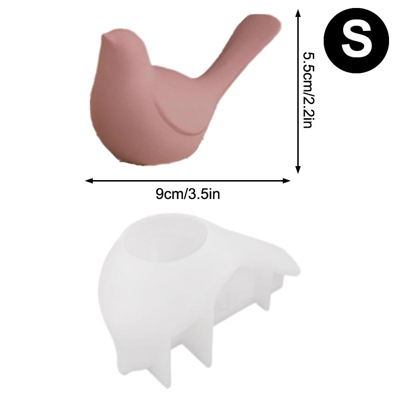 2Pcs Silicone Bird Molds, 3D Bird Resin Concrete Mold, Unique Animal Epoxy Resin Casting Mold