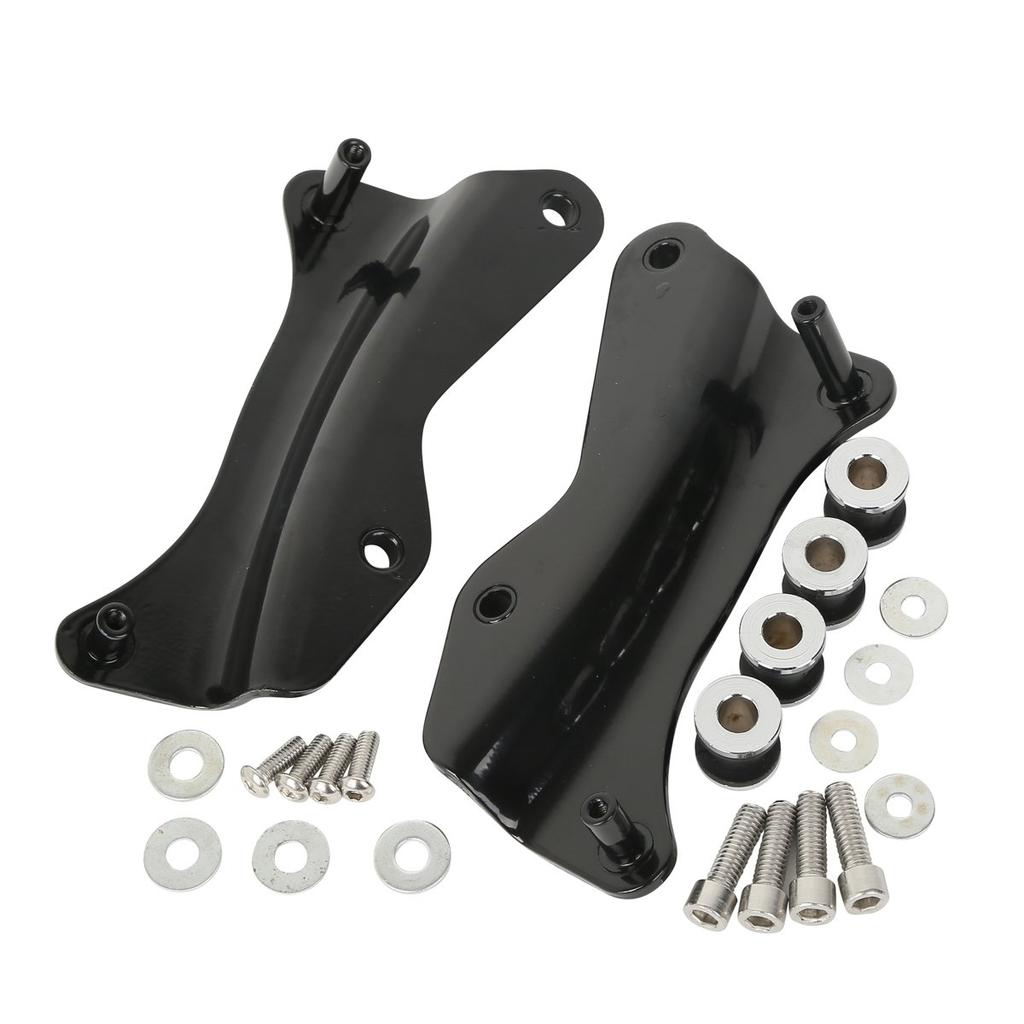 HUILI-JPHOME 4-Piece Docking Hardware Kit for Harley Touring, Street Glide, Road King, and Street Glide (2014-Onward) (Black)